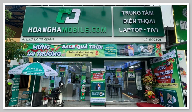 Cửa hàng Hoàng Hà Mobile tại 01 Lạc Long Quân, Vĩnh Phúc